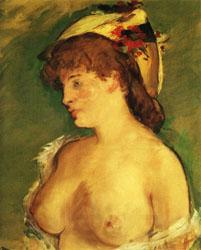 Edouard Manet Blonde Woman with Naked Breasts